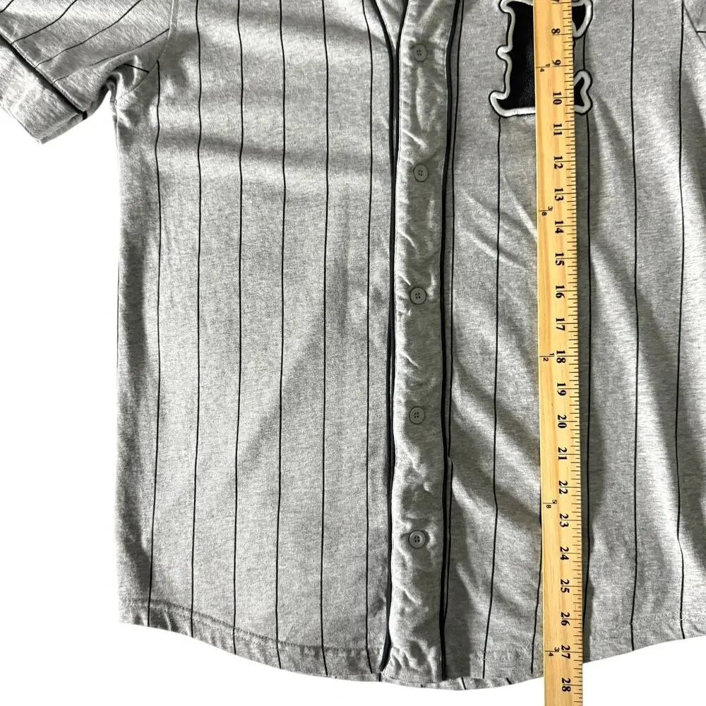 Empyre 2018 Striped Embroidred Baseball Jersey Men’s M - Streetwear Skater Urban - Picture 13 of 14